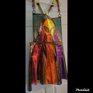 DollsKill vinyl overall dress